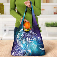 Aloha Hawaii Turtle Grocery Bag Teal Purple Ribbon LT7 - Polynesian Pride