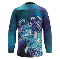 Aloha Hawaii Turtle Hockey Jersey Teal Purple Ribbon LT7 - Polynesian Pride