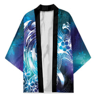Aloha Hawaii Turtle Kimono Teal Purple Ribbon LT7 Unisex Purple Teal - Polynesian Pride