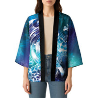 Aloha Hawaii Turtle Kimono Teal Purple Ribbon LT7 - Polynesian Pride