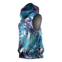 Aloha Hawaii Turtle Sleeveless Hoodie Teal Purple Ribbon LT7 - Polynesian Pride
