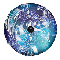 Aloha Hawaii Turtle Spare Tire Cover Teal Purple Ribbon - Polynesian Pride