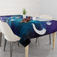 Aloha Hawaii Turtle Tablecloth Teal Purple Ribbon LT7 - Polynesian Pride