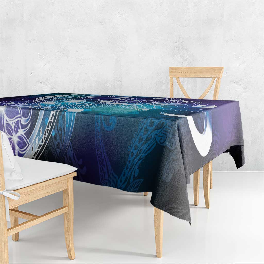 Aloha Hawaii Turtle Tablecloth Teal Purple Ribbon LT7 - Polynesian Pride