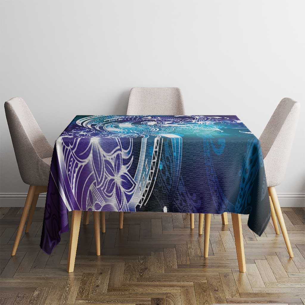 Aloha Hawaii Turtle Tablecloth Teal Purple Ribbon LT7 - Polynesian Pride