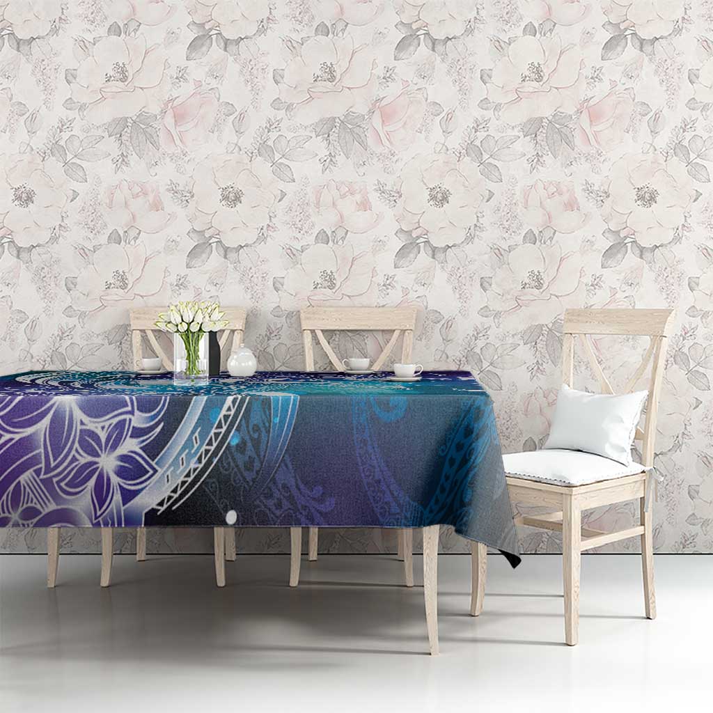Aloha Hawaii Turtle Tablecloth Teal Purple Ribbon LT7 - Polynesian Pride