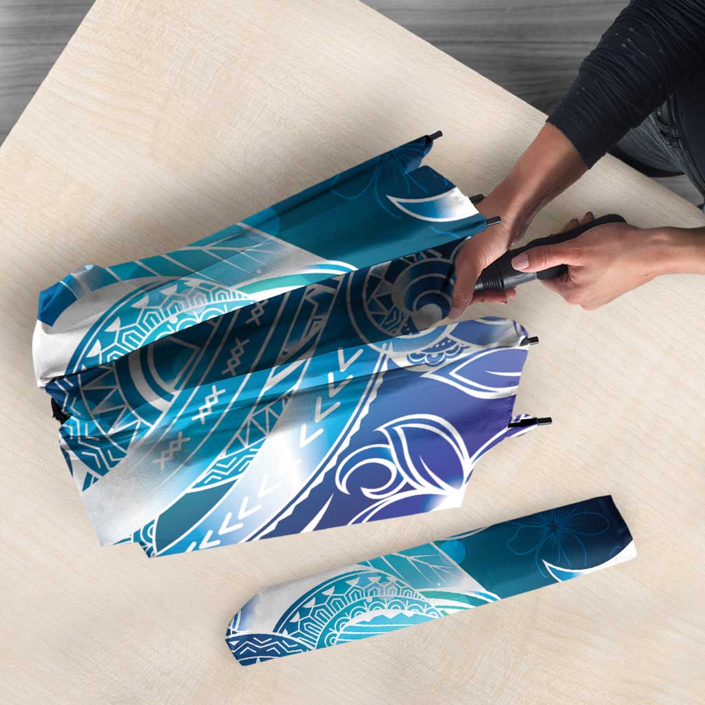 Aloha Hawaii Turtle Umbrella Teal Purple Ribbon LT7 - Polynesian Pride