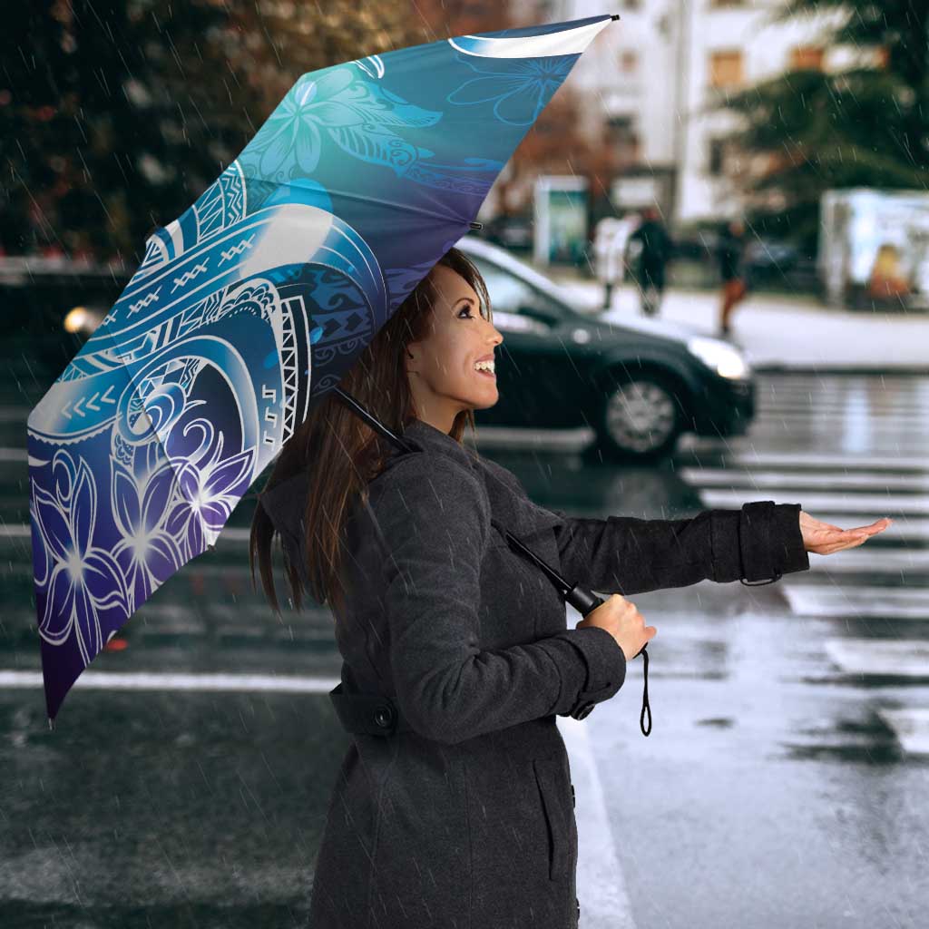 Aloha Hawaii Turtle Umbrella Teal Purple Ribbon LT7 - Polynesian Pride