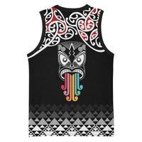 Kia Kaha Te Reo Maori Basketball Jersey 50 Years Mo Ake Tonu Te Reo - Polynesian Pride