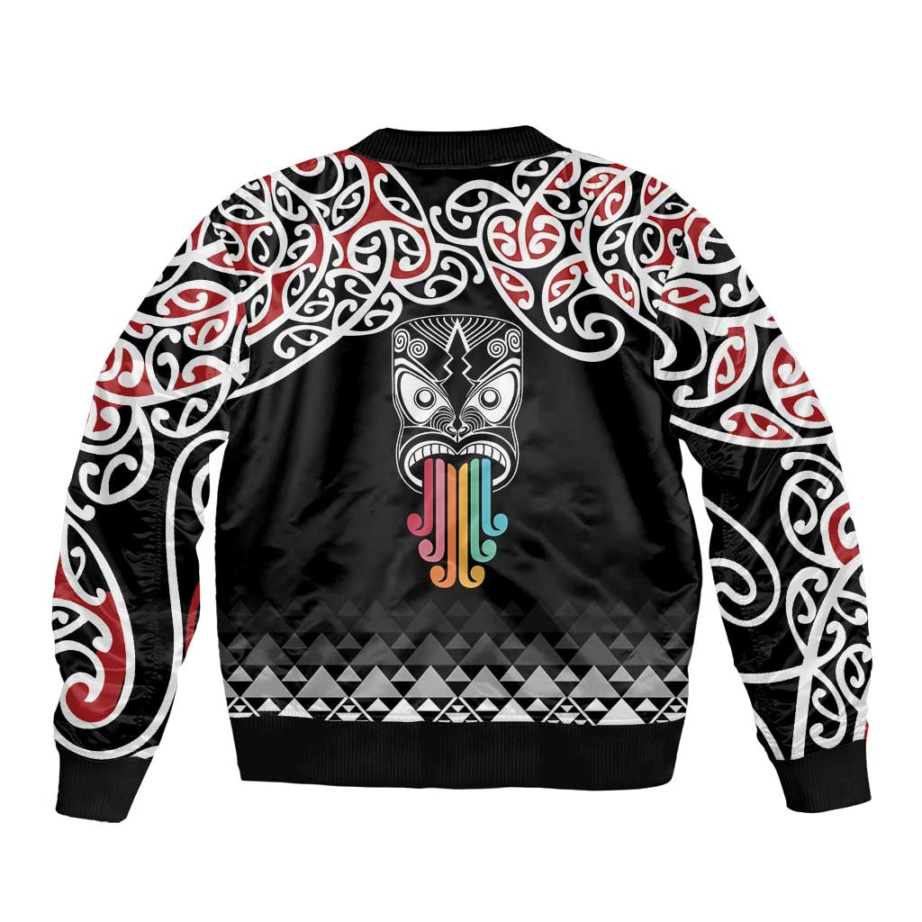 Kia Kaha Te Reo Maori Bomber Jacket 50 Years Mo Ake Tonu Te Reo - Polynesian Pride