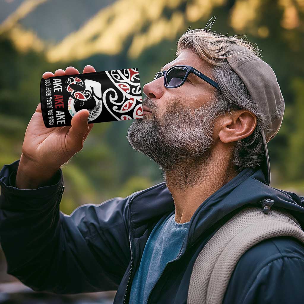 Kia Kaha Te Reo Maori 4 in 1 Can Cooler Tumbler 50 Years Mo Ake Tonu Te Reo - Polynesian Pride