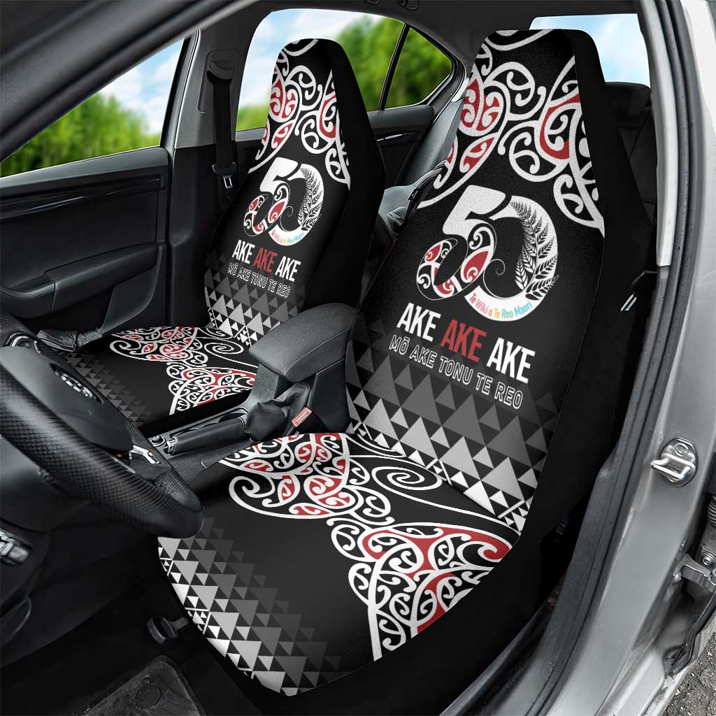 Kia Kaha Te Reo Maori Car Seat Cover 50 Years Mo Ake Tonu Te Reo - Polynesian Pride