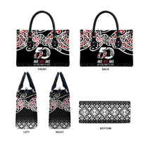 Kia Kaha Te Reo Maori Leather Bag 50 Years Mo Ake Tonu Te Reo - Polynesian Pride