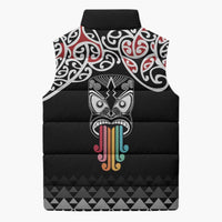 Kia Kaha Te Reo Maori Sleeveless Puffer Jacket 50 Years Mo Ake Tonu Te Reo - Polynesian Pride