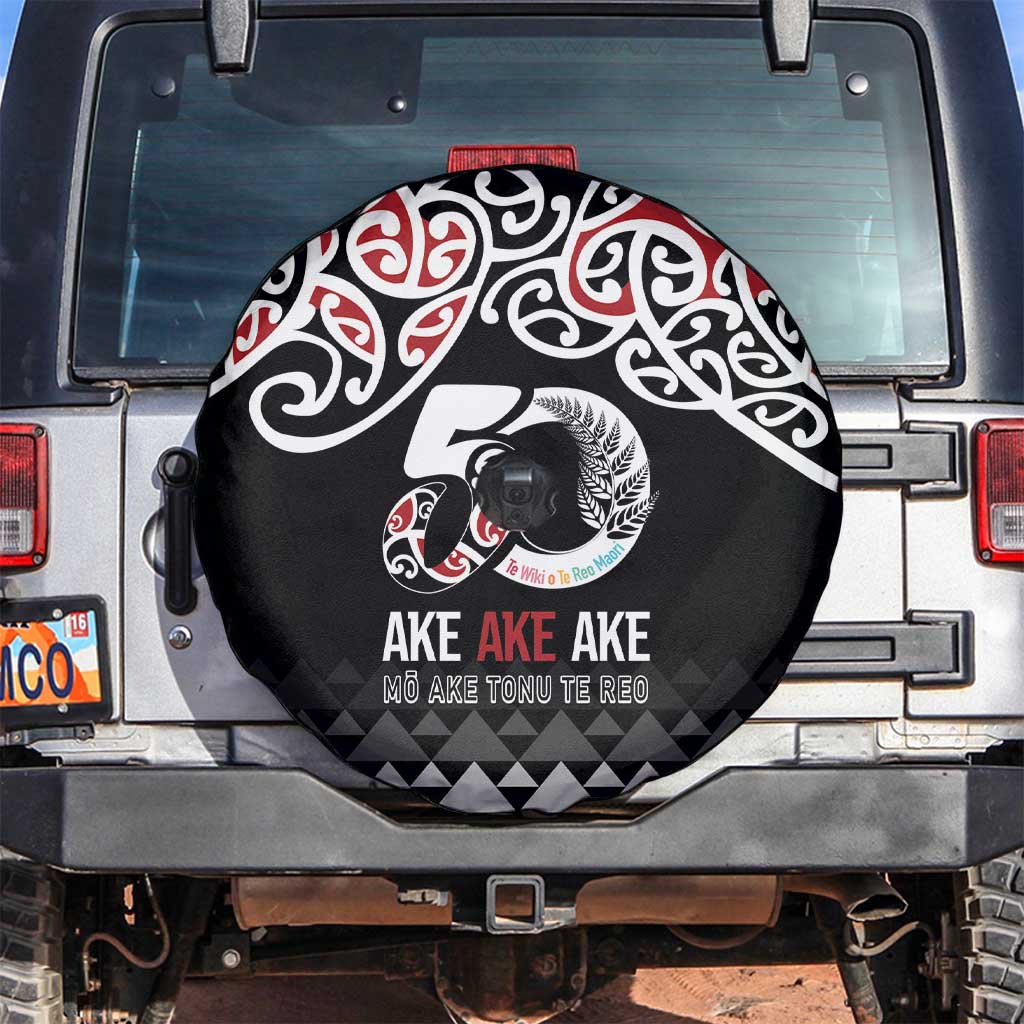 Kia Kaha Te Reo Maori Spare Tire Cover 50 Years Mo Ake Tonu Te Reo - Polynesian Pride