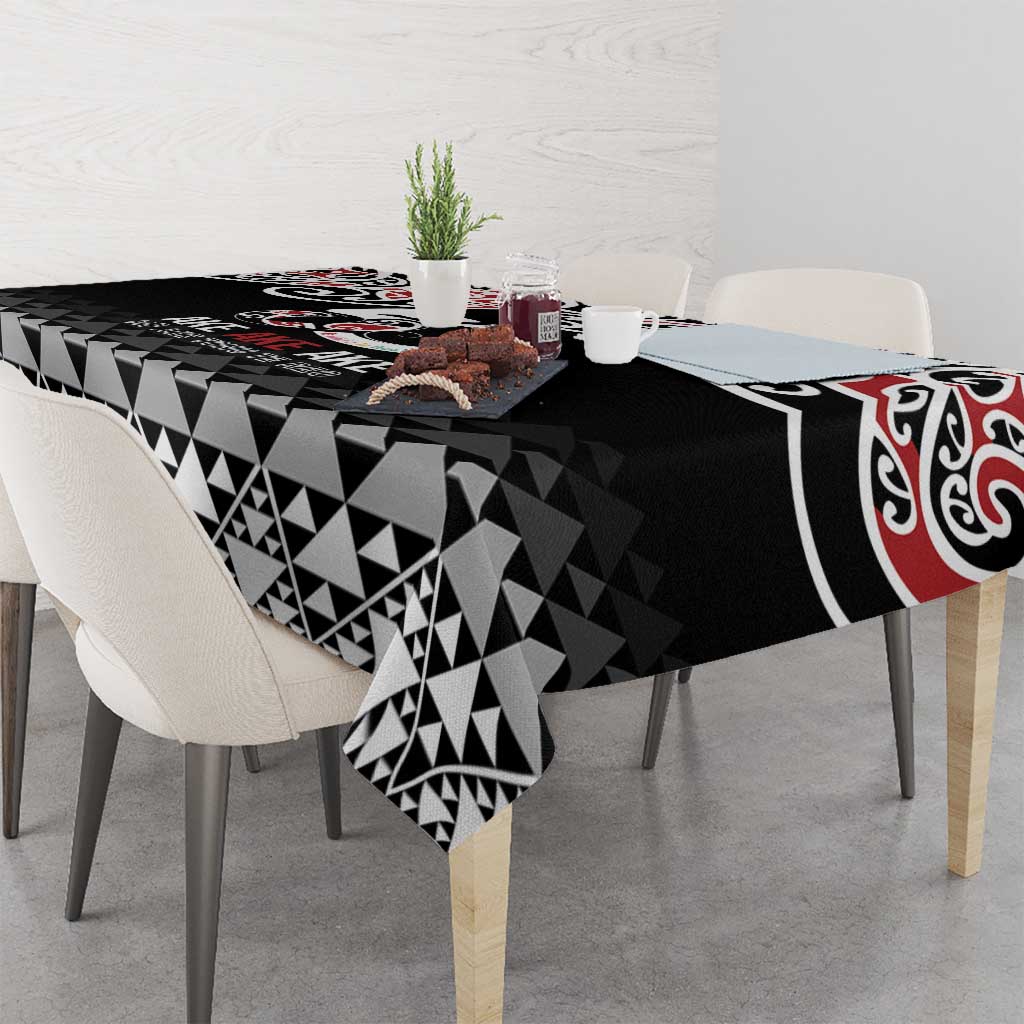 Kia Kaha Te Reo Maori Tablecloth 50 Years Mo Ake Tonu Te Reo - Polynesian Pride