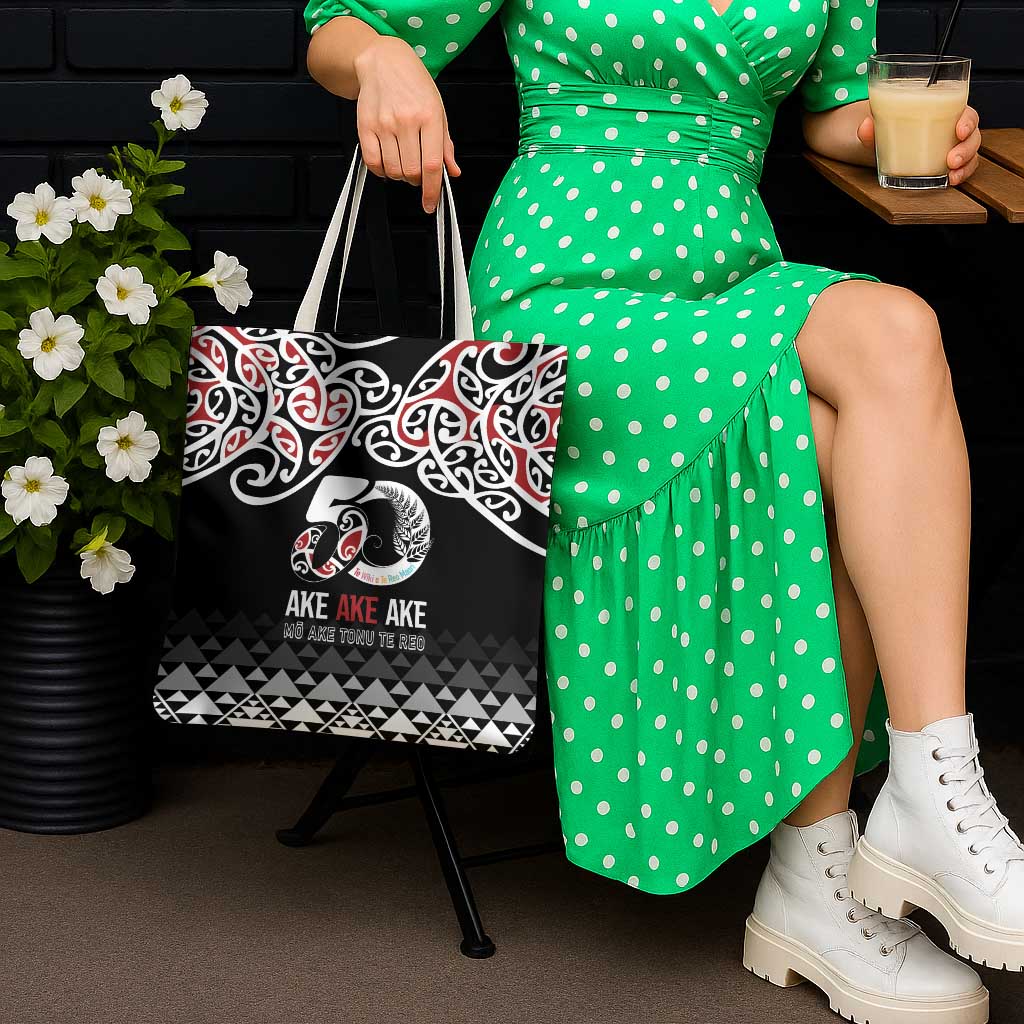 Kia Kaha Te Reo Maori Tote Bag 50 Years Mo Ake Tonu Te Reo - Polynesian Pride