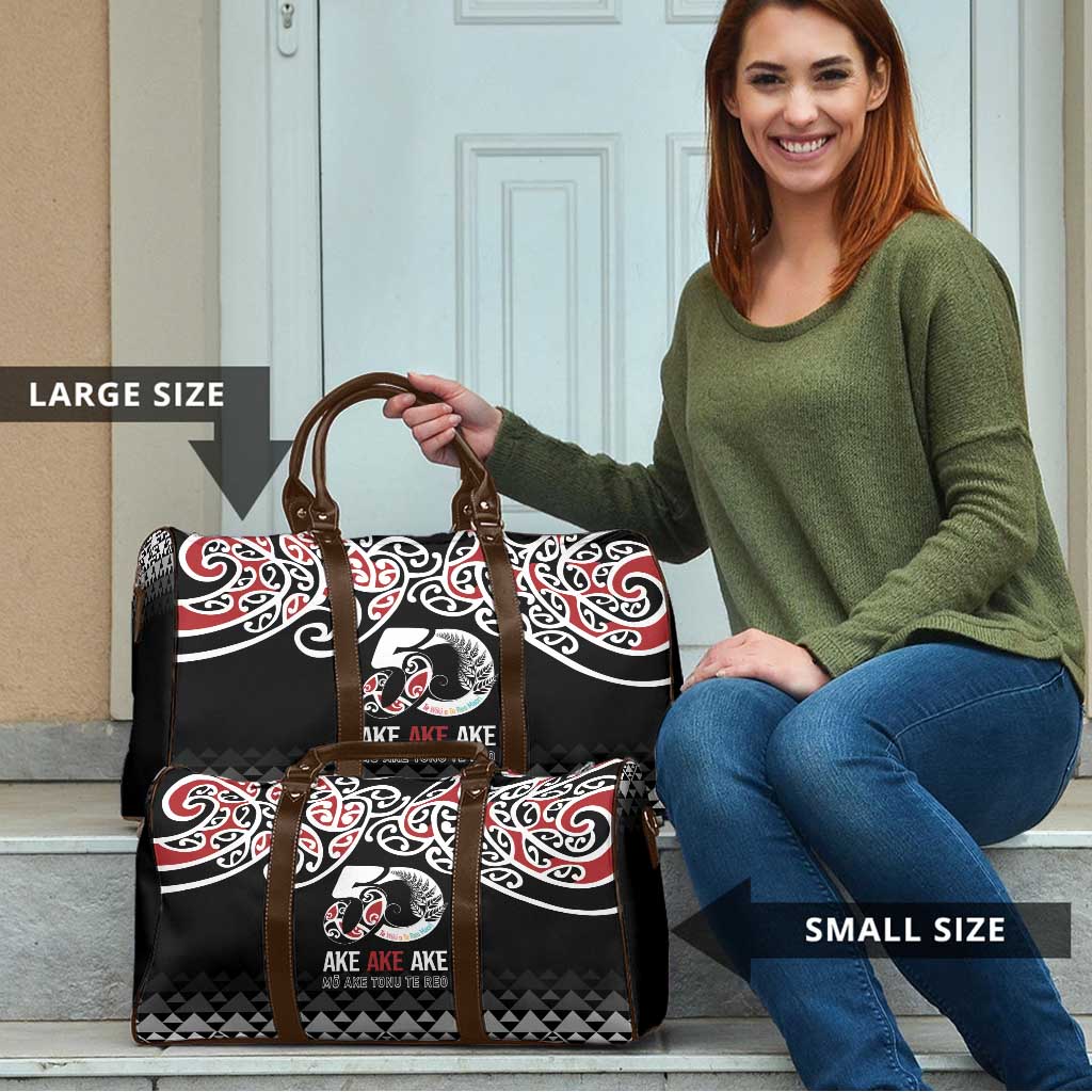 Kia Kaha Te Reo Maori Travel Bag 50 Years Mo Ake Tonu Te Reo - Polynesian Pride
