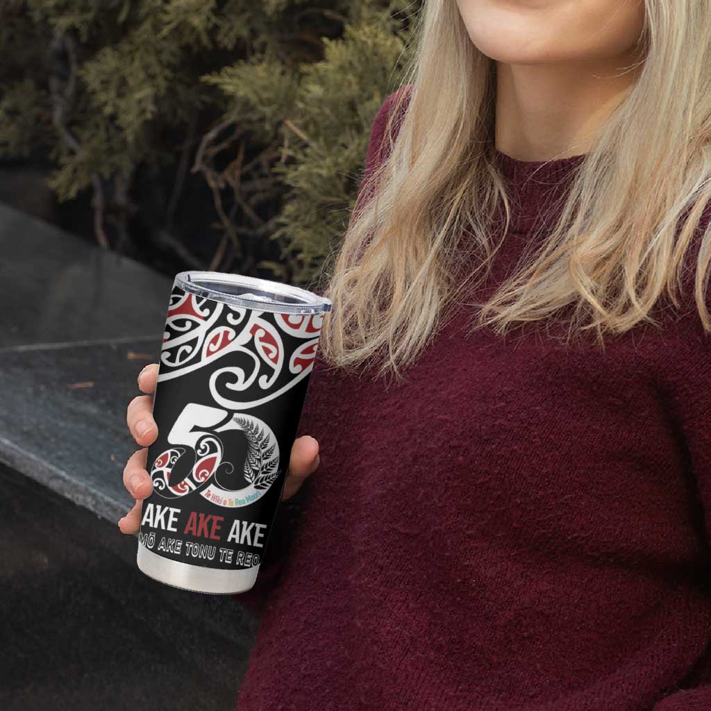Kia Kaha Te Reo Maori Tumbler Cup 50 Years Mo Ake Tonu Te Reo - Polynesian Pride