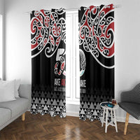 Kia Kaha Te Reo Maori Window Curtain 50 Years Mo Ake Tonu Te Reo - Polynesian Pride