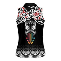 Kia Kaha Te Reo Maori Women Sleeveless Polo Shirt 50 Years Mo Ake Tonu Te Reo - Polynesian Pride