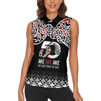 Kia Kaha Te Reo Maori Women Sleeveless Polo Shirt 50 Years Mo Ake Tonu Te Reo - Polynesian Pride