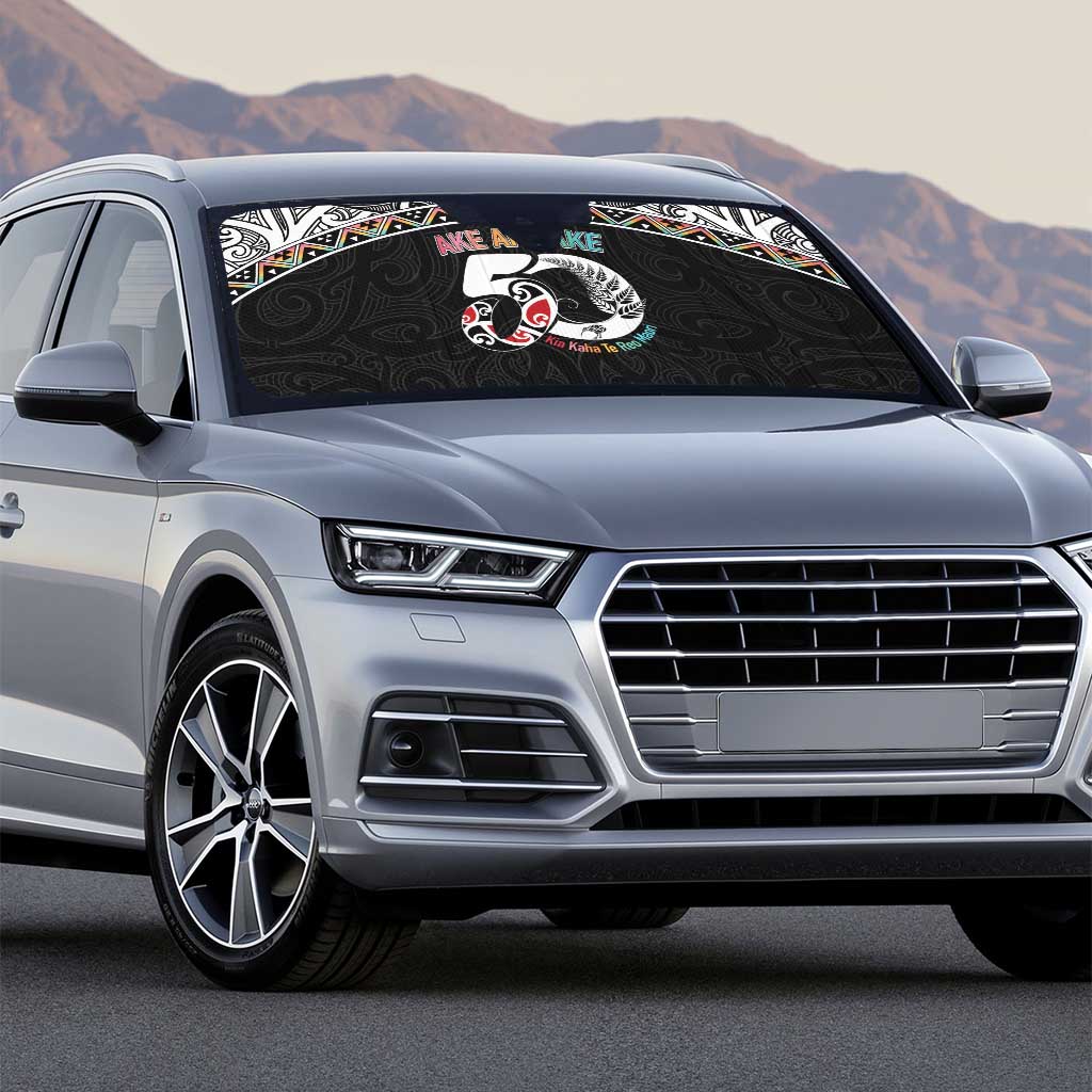 50 Years Kia Kaha Te Reo Maori Auto Sun Shade Ake Ake Ake! - Polynesian Pride
