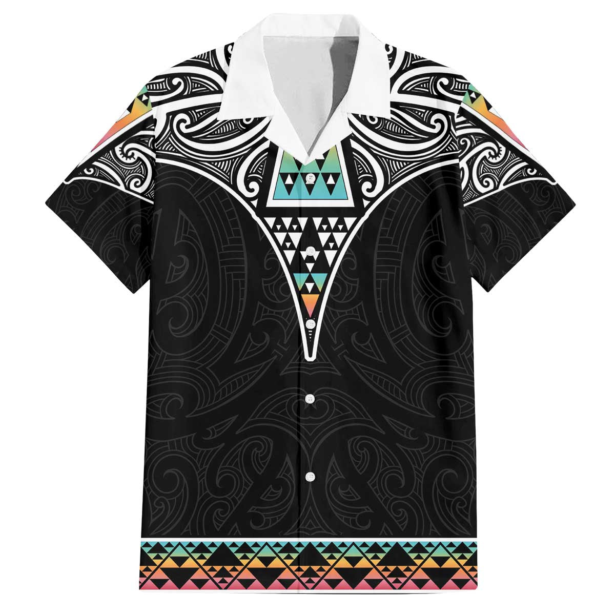 50 Years Kia Kaha Te Reo Maori Family Matching Off The Shoulder Long Sleeve Dress and Hawaiian Shirt Ake Ake Ake! - Polynesian Pride