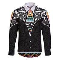 50 Years Kia Kaha Te Reo Maori Family Matching Off Shoulder Maxi Dress and Hawaiian Shirt Ake Ake Ake! - Polynesian Pride