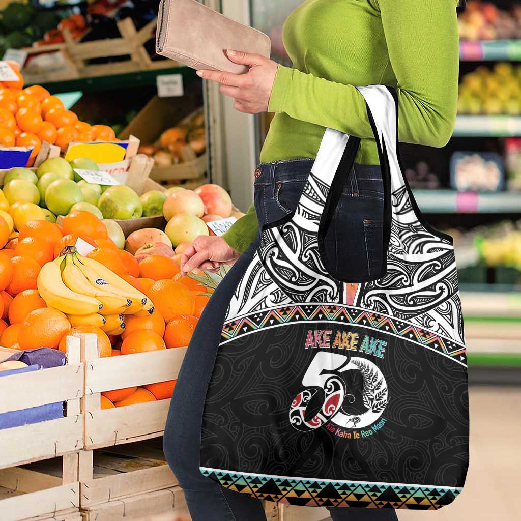 50 Years Kia Kaha Te Reo Maori Grocery Bag Ake Ake Ake! - Polynesian Pride