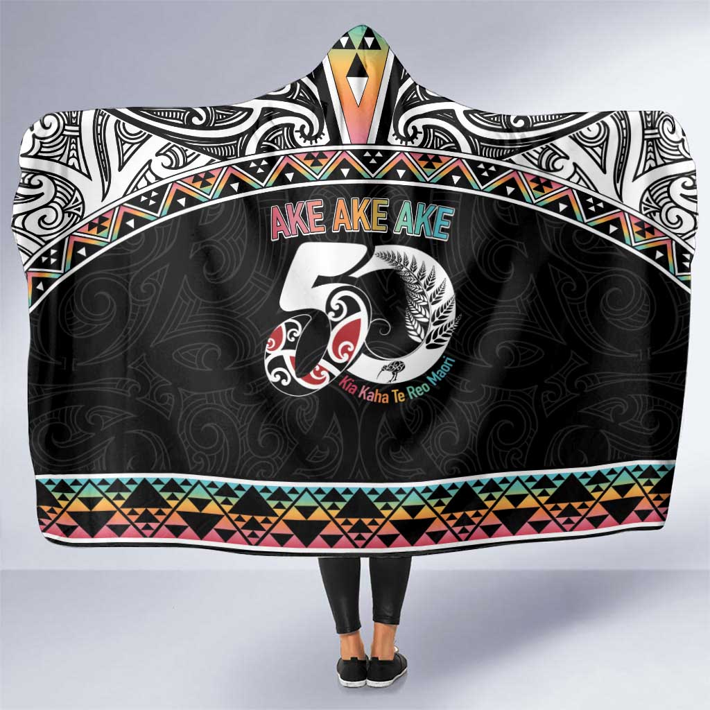 50 Years Kia Kaha Te Reo Maori Hooded Blanket Ake Ake Ake! - Polynesian Pride