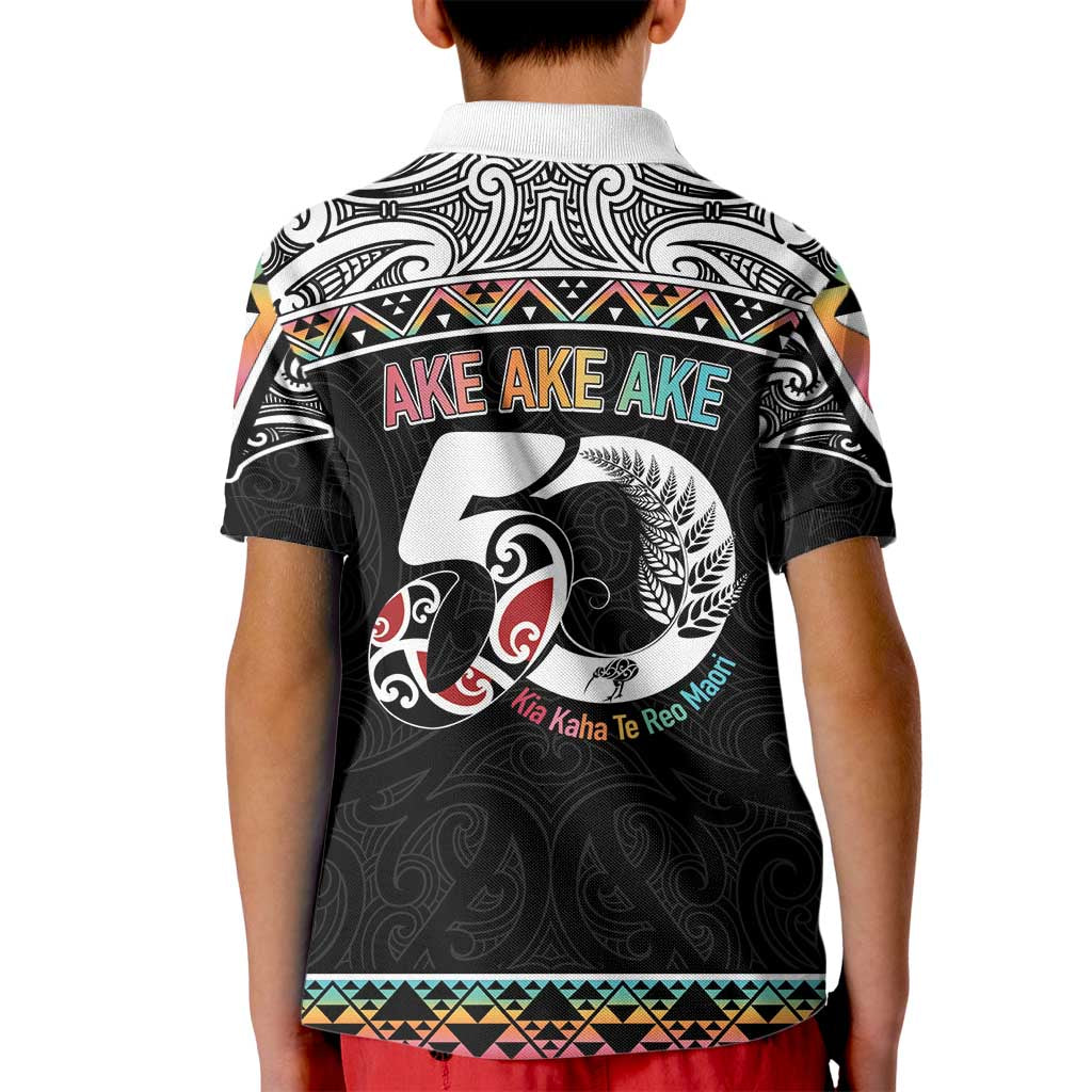 50 Years Kia Kaha Te Reo Maori Kid Polo Shirt Ake Ake Ake! - Polynesian Pride