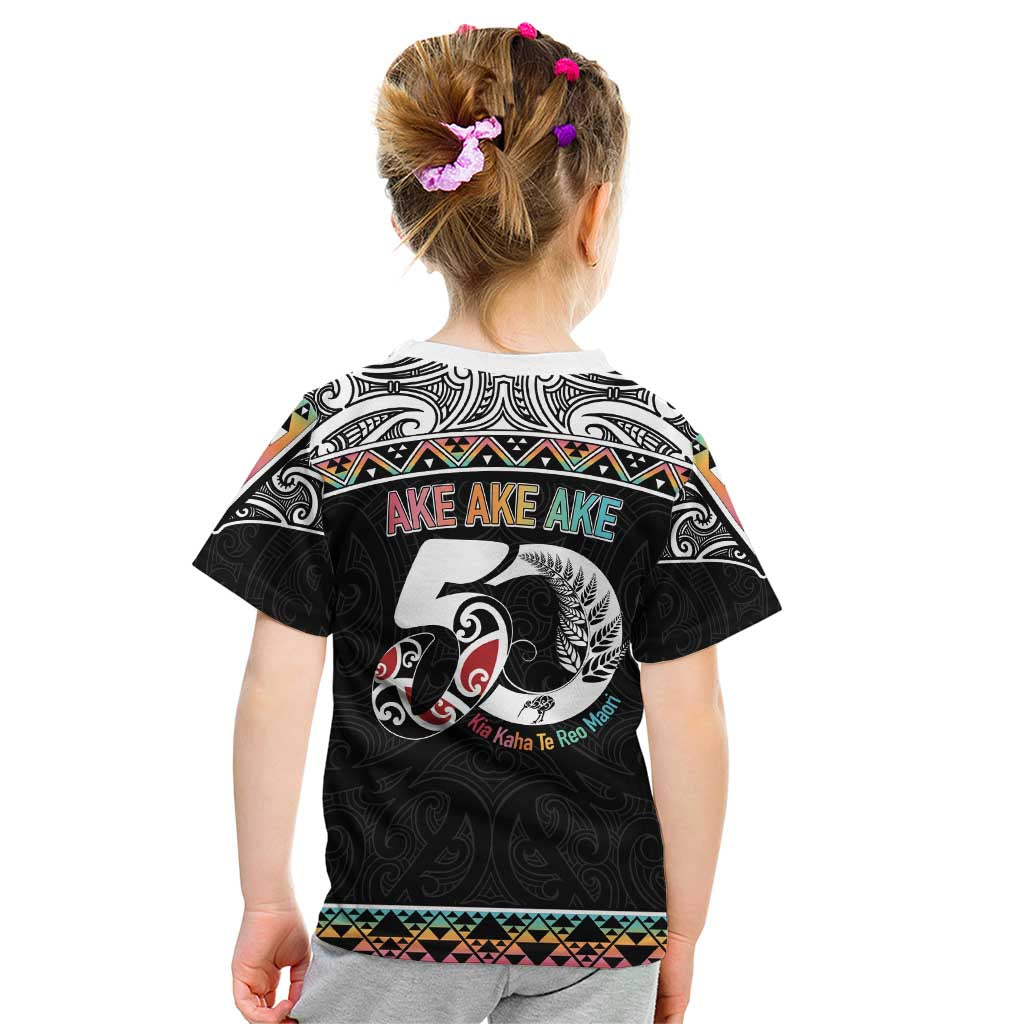 50 Years Kia Kaha Te Reo Maori Kid T Shirt Ake Ake Ake! - Polynesian Pride