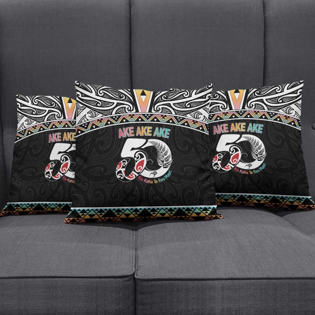 50 Years Kia Kaha Te Reo Maori Pillow Cover Ake Ake Ake! - Polynesian Pride