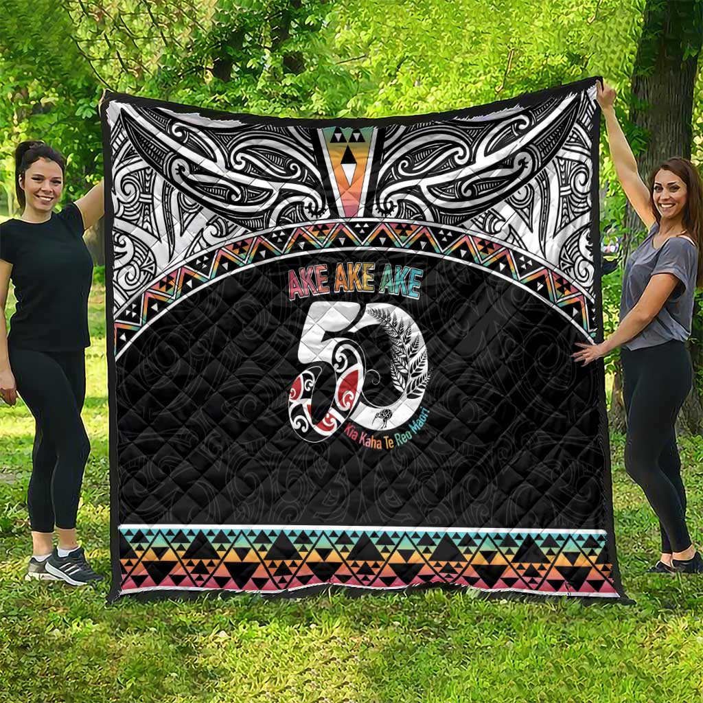 50 Years Kia Kaha Te Reo Maori Quilt Ake Ake Ake! - Polynesian Pride