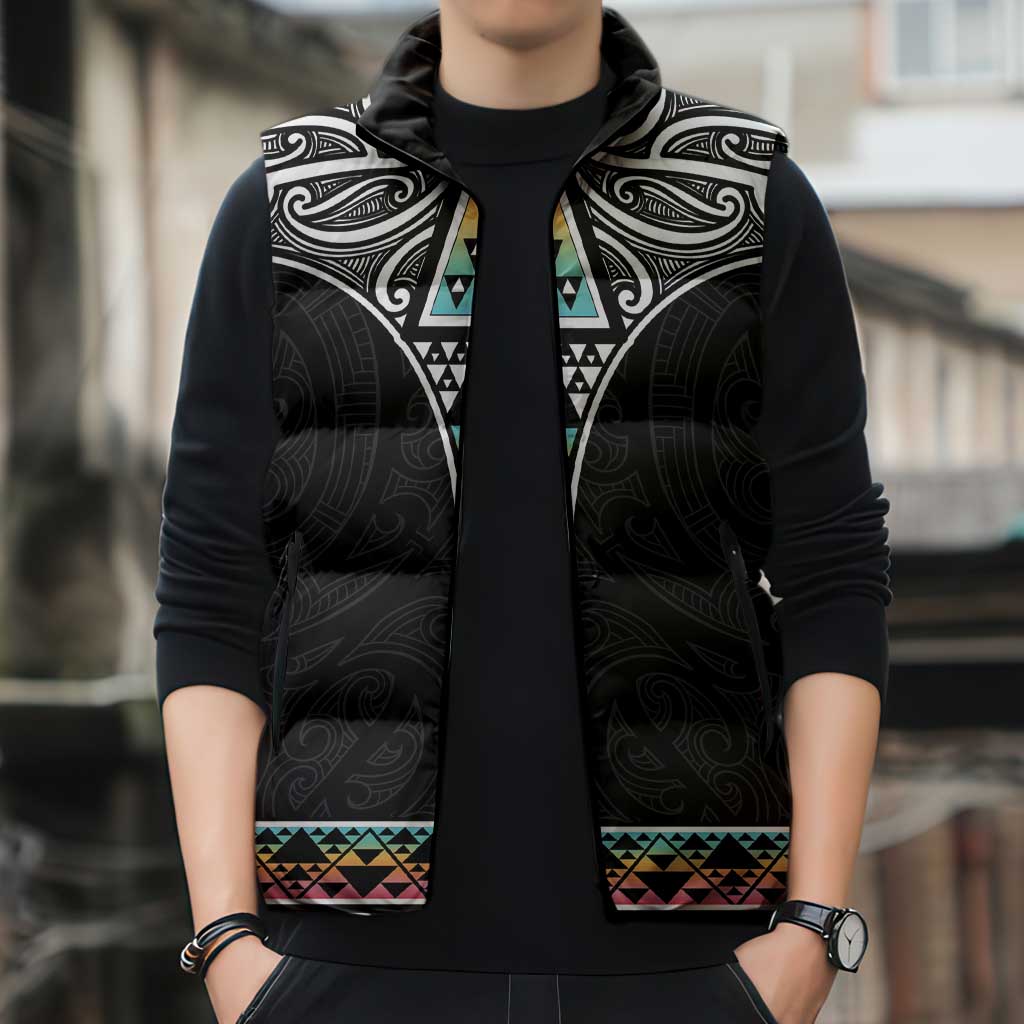 50 Years Kia Kaha Te Reo Maori Sleeveless Puffer Jacket Ake Ake Ake! - Polynesian Pride