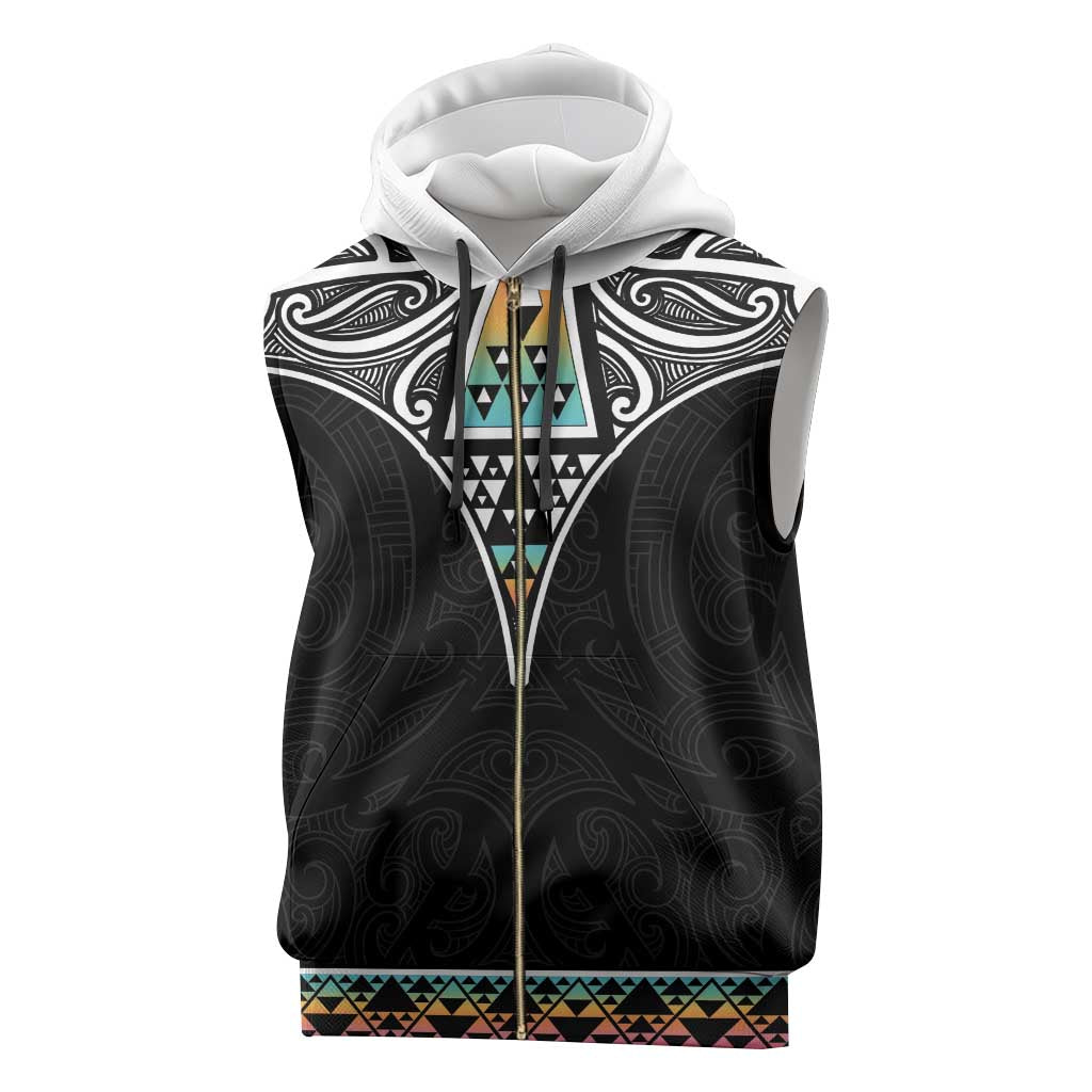 50 Years Kia Kaha Te Reo Maori Sleeveless Zip Hoodie Ake Ake Ake! - Polynesian Pride
