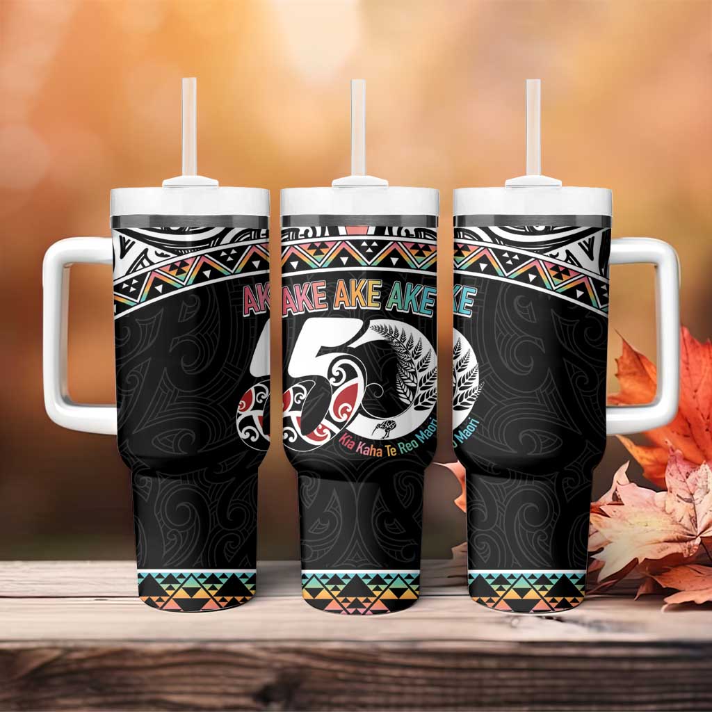 50 Years Kia Kaha Te Reo Maori Tumbler With Handle Ake Ake Ake! - Polynesian Pride