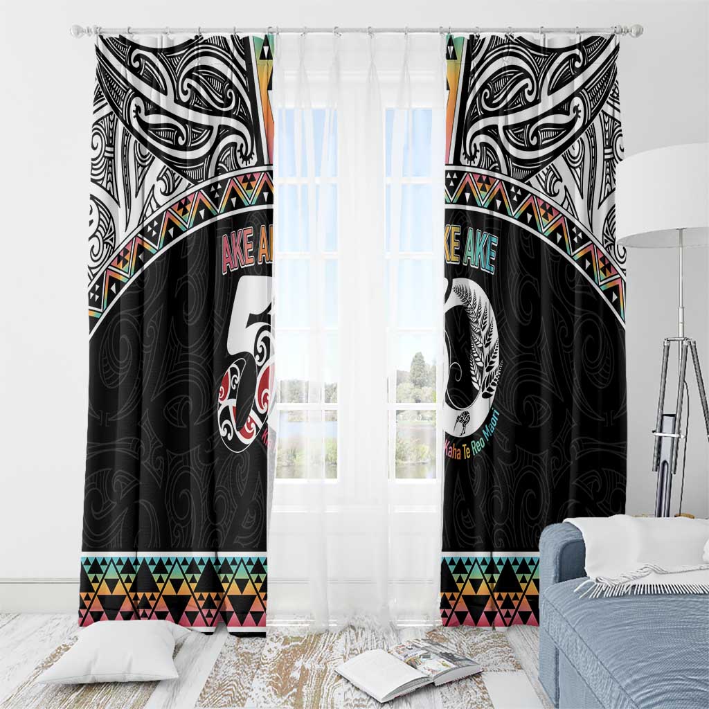 50 Years Kia Kaha Te Reo Maori Window Curtain Ake Ake Ake! - Polynesian Pride