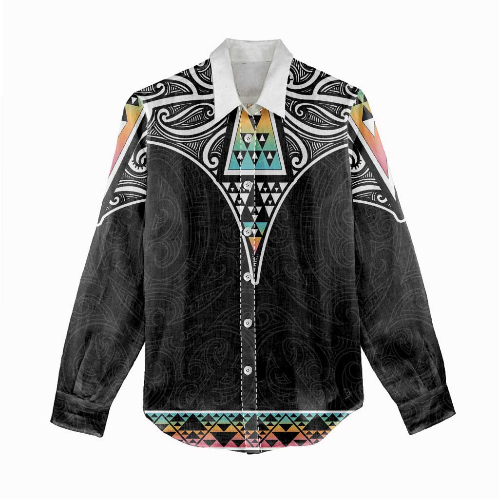 50 Years Kia Kaha Te Reo Maori Women Casual Shirt Ake Ake Ake! - Polynesian Pride