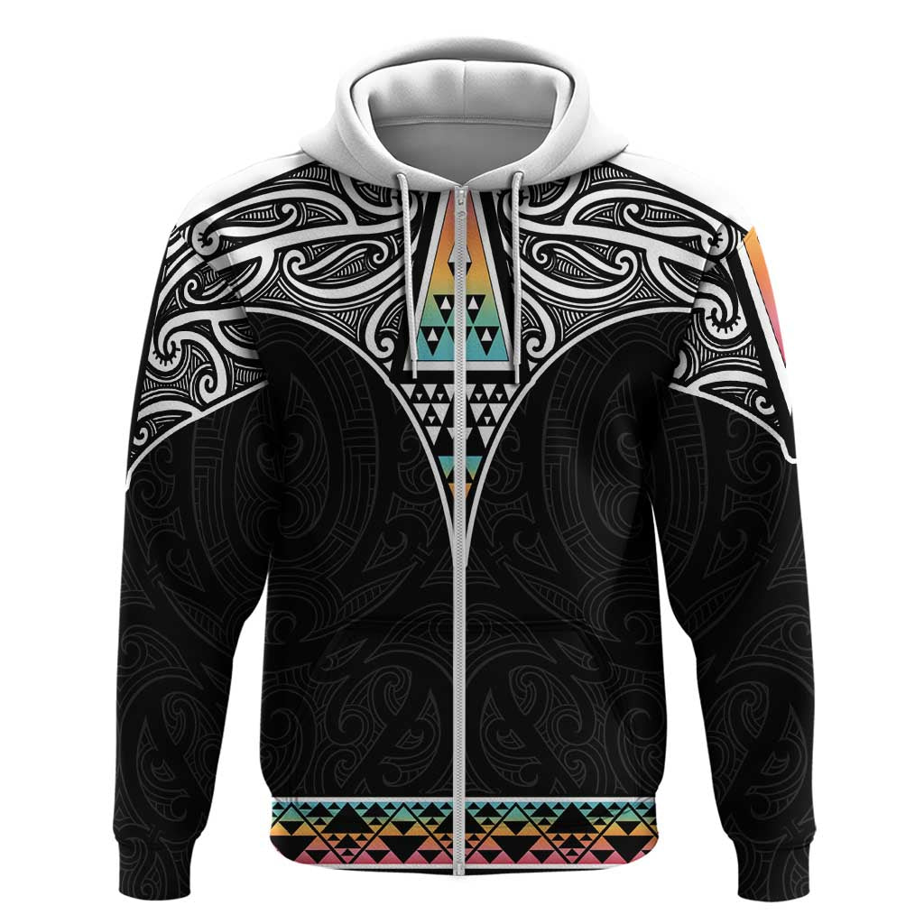 50 Years Kia Kaha Te Reo Maori Zip Hoodie Ake Ake Ake! - Polynesian Pride