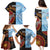 Personalised Fiji and Australia Family Matching Puletasi Dress and Hawaiian Shirt Masi Patterns Mix Aboriginal Art LT7 - Polynesian Pride