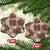 Vintage Hawaiian Quilt Patches Mix Hibiscus Ceramic Ornament Brown LT7 Snow Flake Brown - Polynesian Pride