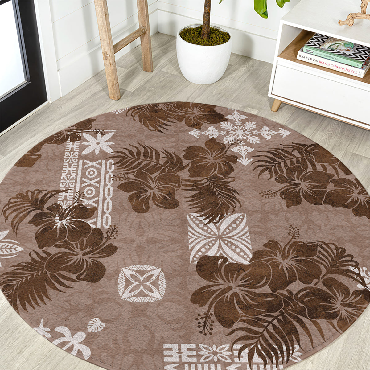 vintage-hawaii-round-carpet-hibiscus-mix-hawaiian-quilt-patches-brown