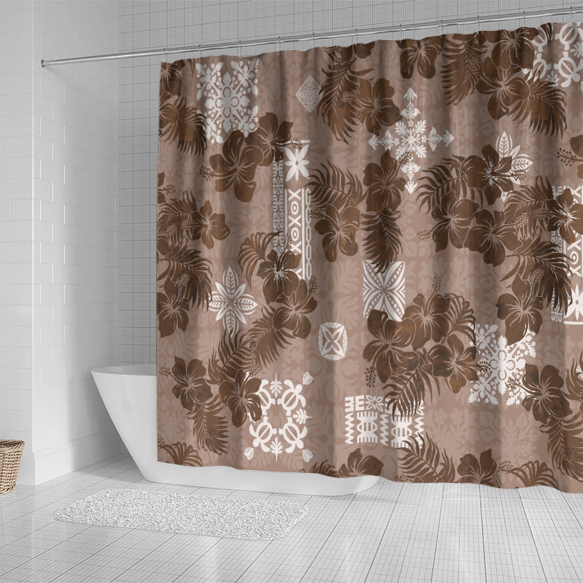 vintage-hawaii-shower-curtain-hibiscus-mix-hawaiian-quilt-patches-brown