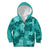 Vintage Hawaii Kid Hoodie Hibiscus Mix Hawaiian Quilt Patches - Teal LT7 Zip Hoodie Teal - Polynesian Pride