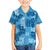 Hawaii Tapa Family Matching Long Sleeve Bodycon Dress and Hawaiian Shirt Hibiscus Mix Hawaiian Quilt Patches - Blue LT7 Son's Shirt Blue - Polynesian Pride