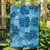 Hawaii Tapa Garden Flag Hibiscus Mix Hawaiian Quilt Patches - Blue LT7 Garden Flag Blue - Polynesian Pride