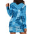 Hawaii Tapa Hoodie Dress Hibiscus Mix Hawaiian Quilt Patches - Blue LT7 - Polynesian Pride