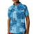 Hawaii Tapa Kid Polo Shirt Hibiscus Mix Hawaiian Quilt Patches - Blue LT7 Kid Blue - Polynesian Pride